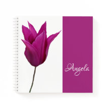 カスタマイズ可能なAngela名のプリティーなピンクチューリップの花柄