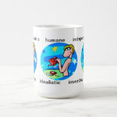 カスタマイズ可能なAquariusの特徴かわいい漫画〔占星術の〕十二宮図 コーヒーマグカップ (中央)