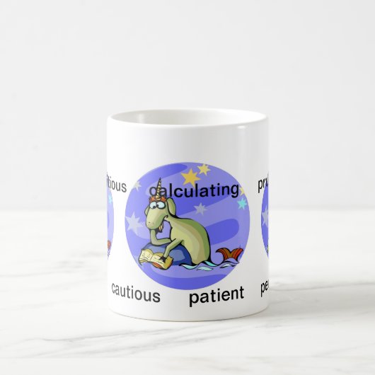 カスタマイズ可能なAquariusの特徴かわいい漫画〔占星術の〕十二宮図 コーヒーマグカップ (中央)