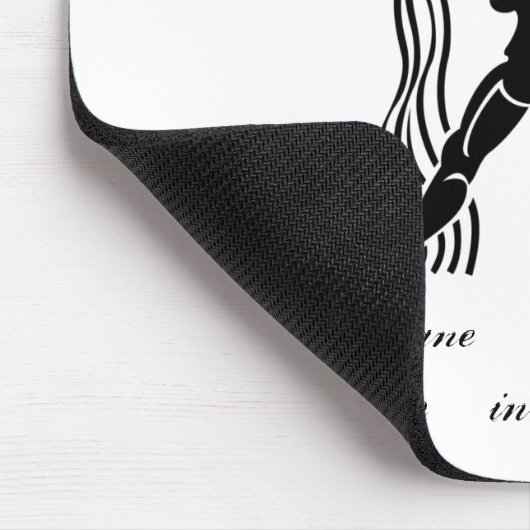 カスタマイズ可能なAquarius形質ギリシャ語 – スタイル〔占星術の〕十二宮図 マウスパッド (コーナー)