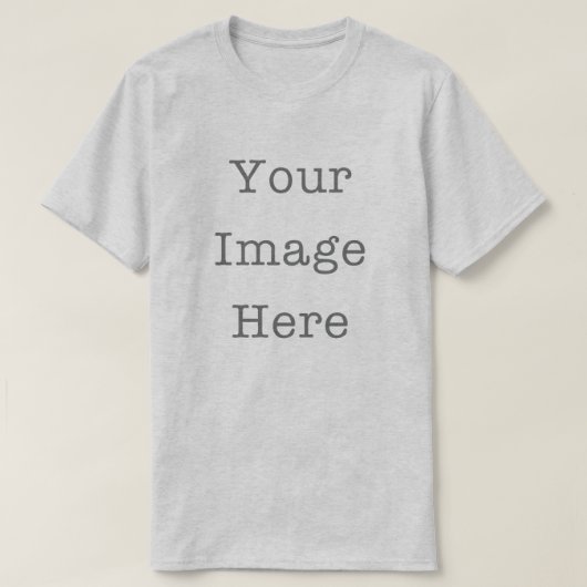 カスタマイズ可能なAshカラーのオリジナルTシャツ Tシャツ (デザイン正面)