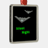 カスタマイズ可能なB2ステルスボマー飛んでいるバー静かナイト メタルオーナメント (右)