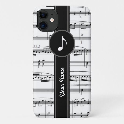 カスタマイズ可能なb&wミュージックノート Case-Mate iPhoneケース (裏面)