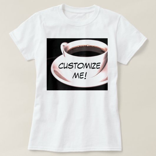 カスタマイズ可能なbaristaのコーヒーカップのTシャツ Tシャツ (デザイン正面)