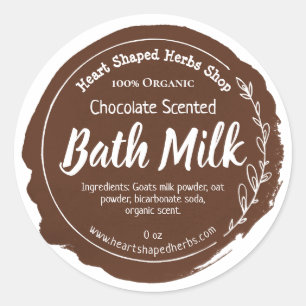 カスタマイズ可能なBathのミルクのラベルのハンドメイドビジネス ラウンドシール