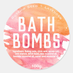 カスタマイズ可能なBathの爆弾のラベル ラウンドシール
