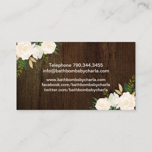 カスタマイズ可能なBathは名刺を爆撃します 名刺 (裏面)