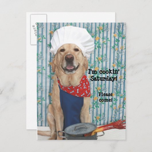 カスタマイズ可能なBBQの郵便はがきの招待状 インビテーションポストカード (正面/裏面)