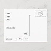 カスタマイズ可能なBBQの郵便はがきの招待状 インビテーションポストカード (裏面)