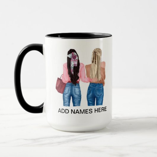 カスタマイズ可能なBFFコーヒーマグ マグカップ (左)