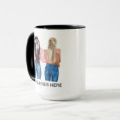 カスタマイズ可能なBFFコーヒーマグ マグカップ (正面左)