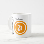 カスタマイズ可能なBitcoinの棒の姿のコーヒー・マグ| コーヒーマグカップ (正面左)