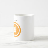 カスタマイズ可能なBitcoinの棒の姿のコーヒー・マグ| コーヒーマグカップ (中央)
