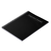 カスタマイズ可能なBlack Songwriter's Journal ノートブック (左側)