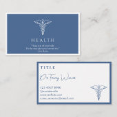 カスタマイズ可能なBlue Healthcareプロフェッショナル 名刺 (正面/裏面)