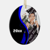 カスタマイズ可能なBlue Wave卒業オーナメント セラミックオーナメント (右)