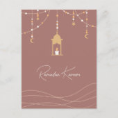 カスタマイズ可能なBohoイスラムラマダンカレム シーズンポストカード (正面)