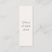 カスタマイズ可能なBohoイスラムラマダンミニブックマーク コーリングカード (裏面)