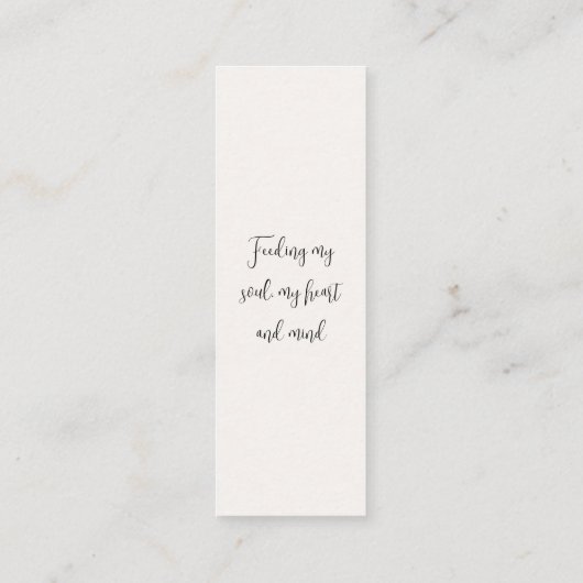 カスタマイズ可能なBohoイスラムラマダンミニブックマーク コーリングカード (裏面)