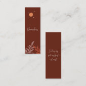 カスタマイズ可能なBohoイスラムラマダンミニブックマーク コーリングカード (正面/裏面)