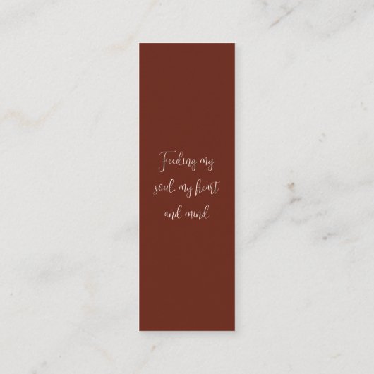 カスタマイズ可能なBohoイスラムラマダンミニブックマーク コーリングカード (裏面)