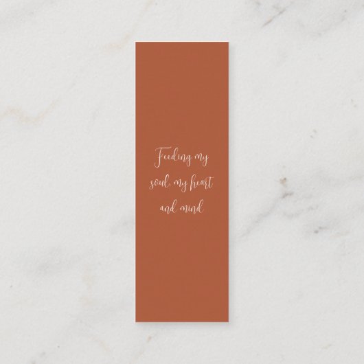 カスタマイズ可能なBohoイスラムラマダンミニブックマーク コーリングカード (裏面)