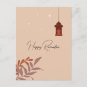カスタマイズ可能なBohoイスラム幸せラマダン シーズンポストカード (正面)