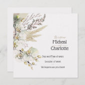 カスタマイズ可能なBohoスタイル結婚ズ 招待状 (正面/裏面)