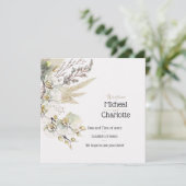 カスタマイズ可能なBohoスタイル結婚ズ 招待状 (スタンド正面)
