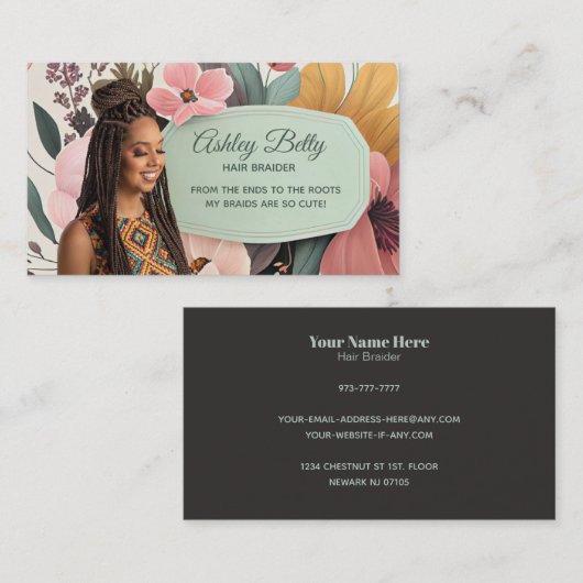 カスタマイズ可能なBraider名刺 名刺 (正面/裏面)