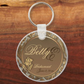 カスタマイズ可能なBridesmaids Keepsakeキーチェーン キーホルダー (正面)