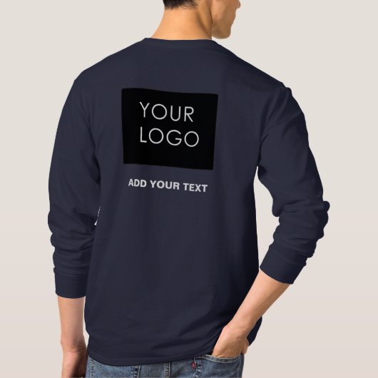カスタマイズ可能なBusiness Company追加ロゴ Tシャツ (裏面)