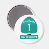 カスタマイズ可能なCA Highway 1 "Any Town Here"マグネット マグネット (正面/裏面)