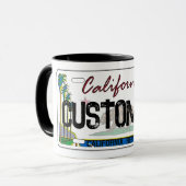 カスタマイズ可能なCaliforniaライセンスプレートログ マグカップ (正面左)