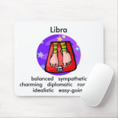 カスタマイズ可能なCartoon Libraの特徴はかりで測〔占星術の〕十二宮図 マウスパッド (マウス)