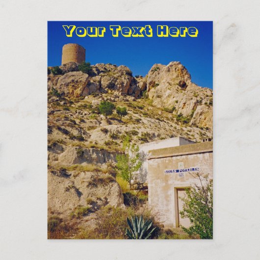 カスタマイズ可能なCastalla Castle，スペインはがき ポストカード (正面)