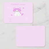 カスタマイズ可能なCattery名刺ソフトピンク 名刺 (正面/裏面)