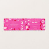 カスタマイズ可能なCattery名刺ピンクポープリント (外部フラット)