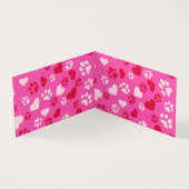 カスタマイズ可能なCattery名刺ピンクポープリント (内部)