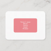 カスタマイズ可能なCattery名刺 名刺 (裏面)