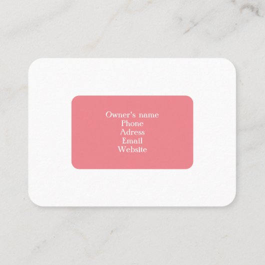 カスタマイズ可能なCattery名刺 名刺 (裏面)