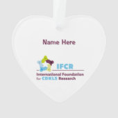 カスタマイズ可能なCDKL5ハートオーナメント オーナメント (裏面)