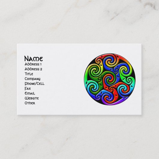 カスタマイズ可能なCeltic Art名刺 名刺 (正面)