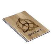 カスタマイズ可能なCeltic Trinity Knotノートブック ノートブック (右側)