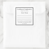 カスタマイズ可能なCertificate of Authenticity スクエアシール (バッグ)