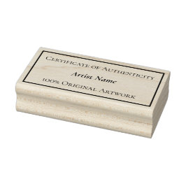 カスタマイズ可能なCertificate of Authenticity Rectangle ラバースタンプ