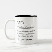 カスタマイズ可能なCFOの定義 ツートーンマグカップ (左)