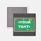 カスタマイズ可能なChalkboard<YOURTEXT> マグネット (正面/裏面)