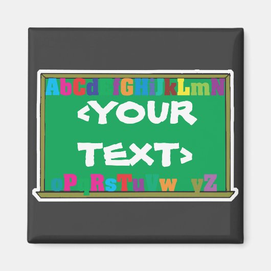 カスタマイズ可能なChalkboard<YOURTEXT> マグネット (正面)