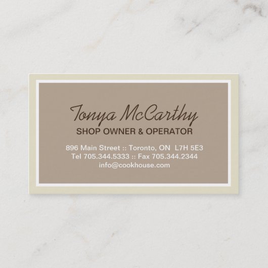 カスタマイズ可能なChef名刺 名刺 (裏面)